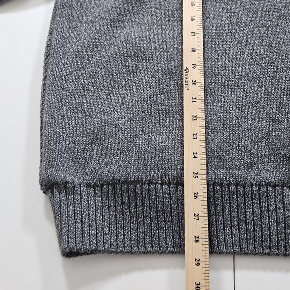 Emanuel Ungaro Sweater Mens M Gray Full Zip Sherpa Lined Mock Neck LS Pockets - Picture 8 of 16